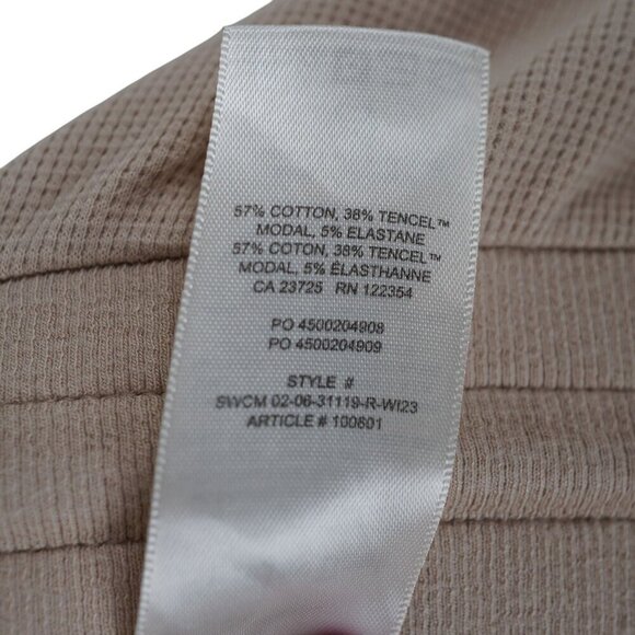 Aritzia Sunday Best Beige Ribbed Flared Knit Flare Pants‎ L - Picture 7 of 7